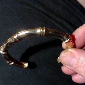 Gold Tone Bone Bracelet